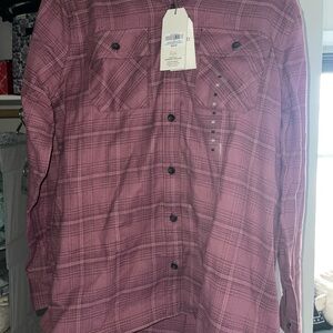 Ascend Mauve Plaid Button-Up Shirt